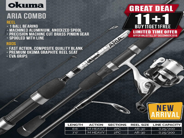 okuma aria rod OKUMA ARIA ROD & REEL COMBO