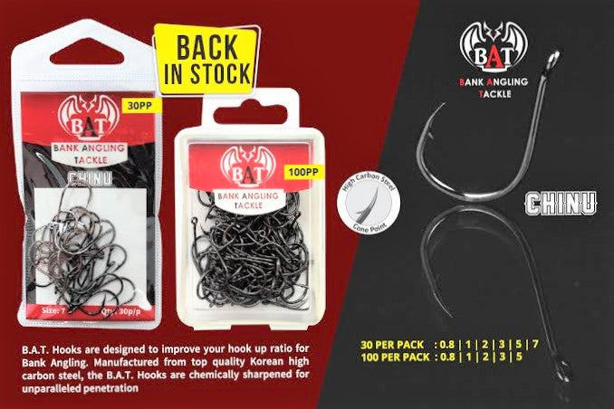 BAT CHINU HOOKS 30S – ALBERTON FISHING