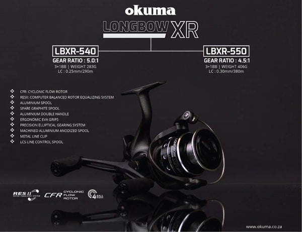 OKUMA LONGBOW XR REEL 5+1BB  + SPARE SPOOL