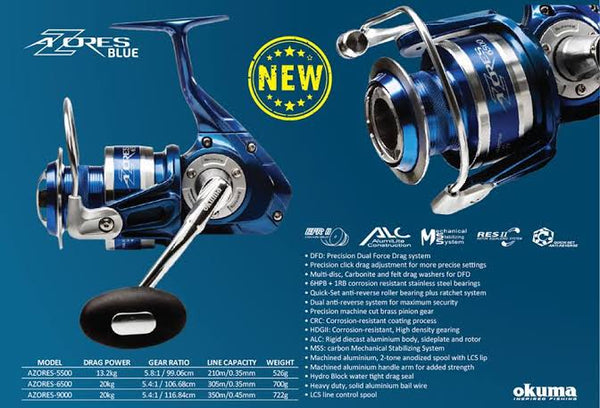 OKUMA AZORES 9000 REEL BLUE