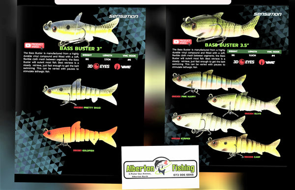 bass buster lures SENSATION BASS LURES BUSTER – ALBERTON FISHING