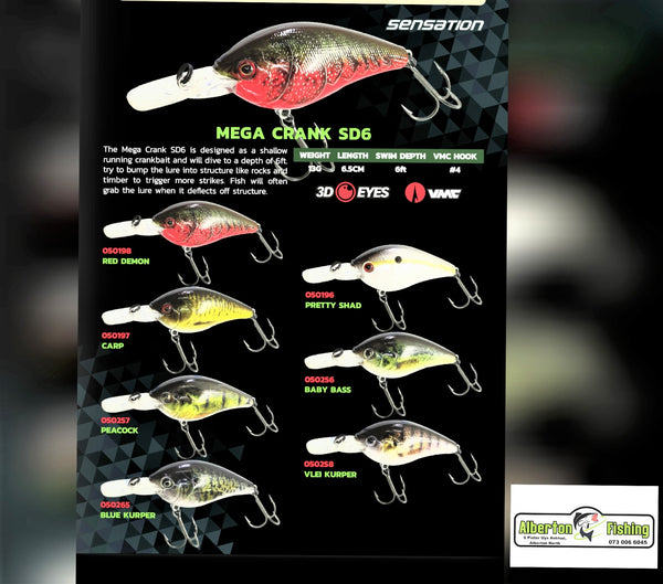 SENSATION MEGA CRANK SD6 LURES